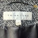 Trina Turk Black & White Tweed Wool Blend Coat Size 8 Photo 5