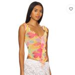 Jaded London New  Frilled Asymmetric Top in Yellow Floral Photo 1