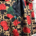 Floral Sleeveless Dress with Red and Gold Accents Size 2X Photo 4