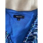 Nine West  Dress Women's 16 Sleeveless V-Neck Partially Lined Blue Stretch Photo 9