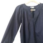 Ann Mashburn  Wool Peasant Blouse Navy X-Small Photo 3