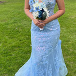 Light blue prom dress Size 4 Photo 0