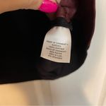 Halogen Burgandy Wine Leather Top Sz XS Black Knit Contrast Photo 9