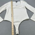 Forever 21 NWT Bodysuit XL Womens Vanilla Sweater Long Sleeve Contour Thong Photo 3