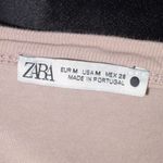 ZARA  Women's Short Sleeve Cream Tee Photo 3