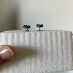 Kendra Scott Black Druzy Stud Earrings Sparkle Gemstone Statement Boho Chic Goth Photo 5