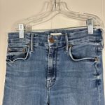 MOTHER Denim The Looker Ankle Fray in Groovin Raw Hem Skinny Jeans 25 Stretch Photo 1