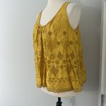 Anthropologie Vanessa Virginia Size 6 Yellow Eyelet Lace Swing Tank Top Photo 10