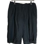 3.1 Phillip Lim  cuffed trouser shorts black raw waist Sz 8 Photo 0