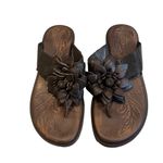 Born Astrid Flower Leather Flip Flop Sandal Size 6 Photo 1