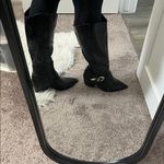 Windsor  Black Heeled Boots with Silver Buckles Photo 2