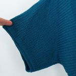 Coldwater Creek Womens Short Sleeve Cowl Neck Knit Sweater Size M Blue Office Photo 3