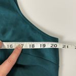EXPRESS Teal Satin Crew Neck Sleeveless Blouse Size Large Photo 5