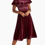 Hill House 💕💕 The Akilah Nap Dress ~ Burgundy Velvet Small S NWT Photo 0