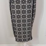 Boohoo  Black and White Graphic Print Bodycon Dress Size 10 Sexy Fitted Dress Photo 3