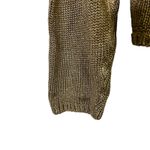 Anne Klein Vintage Metallic Rayon Cardigan Womens M Gold Shiny Quiet Luxury Photo 5