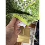 Positive Attitude Linen Blend Sleeveless Top Size 16 Green Paisley Print White Photo 7