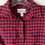 J.Crew  Women's Crinkle‎ Boy Shirt in Red Check - 00 EUC Photo 10