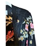 MISA Los Angeles Iyana Tie-Neck Smocked Waist Mini Dress Black Floral Sz S Photo 7