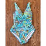 Ralph Lauren Lauren  carnival paisley ruched tummy control one piece size 6 Photo 8