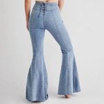 We The Free Crvy High Rise Lace-up Bell Bottom Flare Jeans Photo 1