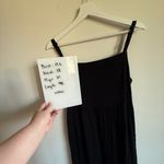 Michael Stars Black Tie-Back Maxi Dress | Cotton Blend Minimalist Style XL Photo 1