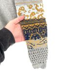 Free People In The Mix Cuff Crochet Long Sleeve Crewneck Top in Heather Grey Photo 6