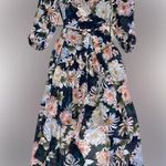 Eliza J NWOT Floral Long Sleeve High-Low Faux Wrap Dress size 8 Photo 4