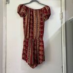 Faithfull the Brand Faithful The Brand Red Romper Paisley Print Boho Festival Bandana Small Photo 4