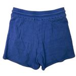 Terez  Blue High Rise Drawstring Pocket Ribbed Knit Athletic Bike Short Size S Photo 1