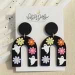 Black and multicoloured Halloween earrings Photo 0