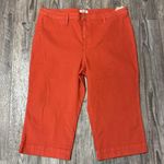Madewell  Slim Emmett Wide-Leg Crop Pants Plus Size  37P NEW Orange/Rust Pockets Photo 0