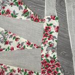 Vintage 1960s hostess apron floral triangle sheer skirt collectible kitchen Red Photo 1