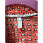 Cinch  Women's Red Pearl Print Collared Long Sleeve Snap Shirt Size Small Photo 5
