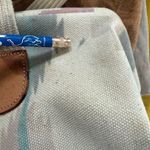 Vintage 90s Southwestern Pattern Canvas Satchel Clamshell Small Tote Mauve Teal Pink Photo 11