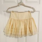 White Cream Kawaii Harujuku Shabby Chic Cottagecore Tiered Mini Skirt Skort Size XS Photo 6