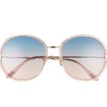 Tom Ford  Hunter 58mm Round Sunglasses in Shiny Pink/Gradient Photo 0