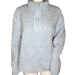 Wall Flower Shirt Womens Large Blue Fleece Sweatshirt Basic Neutral Casual Preppy Photo 0