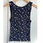SKIMS  Cotton Rib Tank in Navy Daisy Print, Size Small Photo 6