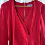 Vivienne Tam Vivienne  Long Sleeve V‎ Neck Bodycon Dress in Red Size Medium Photo 1