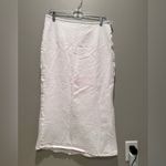 Le Jean White Denim Colette Midi Skirt Size Medium Photo 1