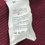 Romwe Faux Fur Removable Collar Burgundy Ribbed Knit Tie Front Bell Sleeve Cardigan M Photo 11