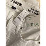 J.Crew 9” Demi Boot Crop Jeans White Frayed Ends NWT 24 $128 Photo 5