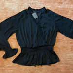 Andrew Marc NWT MARC NEW YORK   Black Blouse  M Photo 0