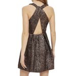 Topshop  Dress Size 8 Gold HOCO Mini Party Sleeveless Fit Flare Cocktail Dressy Photo 1