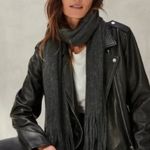 Lucky Brand Heather Dark Grey Brushed Knit Fringe Long Scarf Soft Wrap New NWT Photo 0