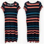 Free People Womens Too Legit Short Sleeve Side Slit Striped Tunic Top Size S Photo 1