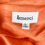 &merci &Merci Orange Linen Tunic Short Sleeve Minimalist Shirt Photo 1