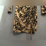 Windsor Dress Womens Small Floral Bodycon VNeck Ruched LongSleeve Romantic Chic Black Photo 5