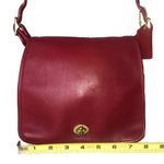 Coach Vintage COMPANION Red Gloved Tanned Turn Lock Crossbody Bag USA 9715 Photo 6